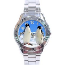 Penguin Stainless Steel Analogue Watch For Men Fashion Gift Hot