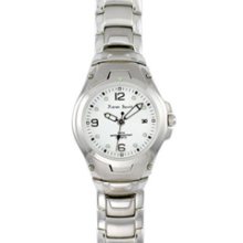 Personalized Ladies' Stainless Steel Bracelet Watch with White Dial lacoste