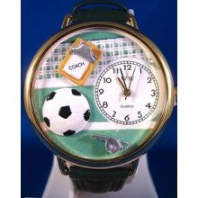 Personalized Soccer Coach Unisex Watch - Gold (WHW-G-0820007-G)