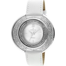 Peugeot J6371SWT Couture White Dial White Leather Women's Watch