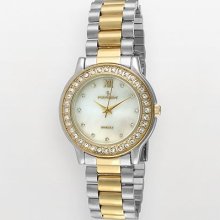 Peugeot Two Tone Crystal And Mother-Of-Pearl Watch - Made With