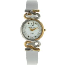 Peugeot Vintage Hinged White Leather Strap Watch (Hinged White Leather Strap Watch)