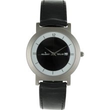 Peugeot Women's '590' Black Leather Solar Watch (Black Leather Solar Watch)