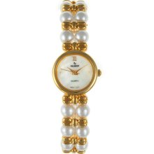 Peugeot Women's Two Strand Glass Pearl Watch (Two Strand Glass Pearl Watch)