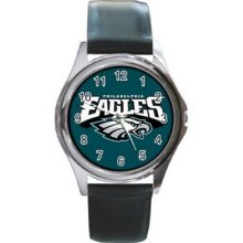 Philadelphia Eagles Unisex Silver-Tone Round Metal Watch 04