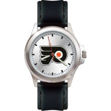 Philadelphia Flyers Silver Tone Leather Watch - Fly137 - Men