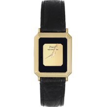 Piaget 18K Yellow Gold Men's Dress Watch Black Onyx Dial