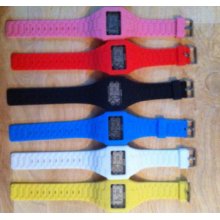 Pink M2-Silicone Digital/Analog Unisex Watch