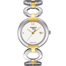 Pinky Women's Quartz Watch - White Dial With Two-Tone Bracelet