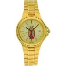 Pulsar Ladies Gold Tone Guadalupe Stainless Steel Champagne Dial Dress Watch PXD702XCL