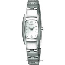 Pulsar Ladies Watch - Cushion Shape - White Face PJ5097