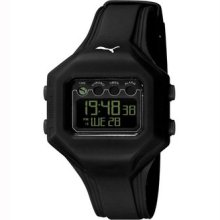 Puma Bounce-s Black Digital Watch Water-resistant Alarm Chronograph Timer