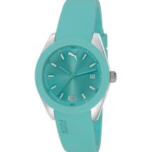 Puma Grip 3HD Turquoise Dial Silicone Ladies Watch PU102712003