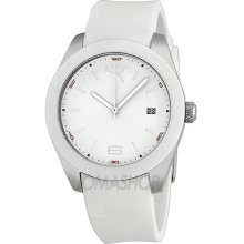 Puma Grip 3hd White Dial White Silicone Ladies Watch Pu102712005