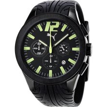 Puma Men's MOTOR PU101961001 Black Polyurethane Quartz Watch with ...