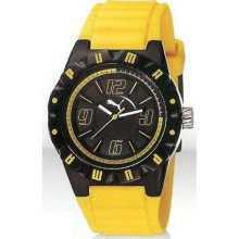 Puma Men's PU910811004 Yellow Polyurethane Quartz Watch with Blac ...