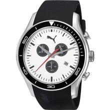 PUMA 'Ride' Chronograph Watch Black/ White