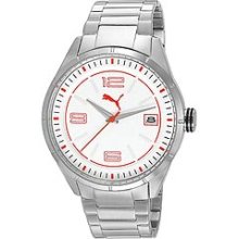 Puma Stainless Steel White Dial Men's watch #PU102611004