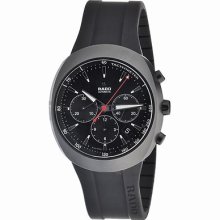 Rado Men's Black Dial Band Swiss Automatic Chronograph Watch R15378159