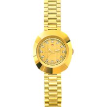 Rado Original Jubile Gold Auto 27 mm Watch - Gold Dial, Bracelet R12416633 Sale Authentic