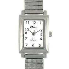 Ravel Ladies S. Steel Soft Expandable Braclet Strap Watch R0303.05.2