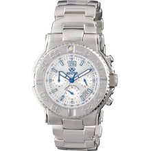 Reactor Critical Mass Men's Chronograph Watch - Bracelet - Silver - White Dial - 75602