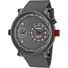 Red Line Watches Men's Specialist Dual Time Grey Dial Gunmetal IP Case