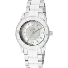 Relic Ladies White Resin Links Mop Quartz Zr11883 Watch