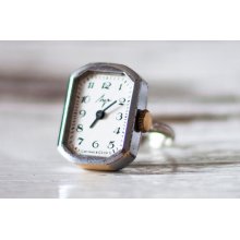 Ring watch finger ring Soviet Russian watch - ring watch - Women watch Mechanical watch LUCH Vintage watch on new ring