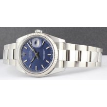 Rolex - 116234 - Datejust - Ss - Blue Roman, Oyster W Box, Books, Tag, Warranty