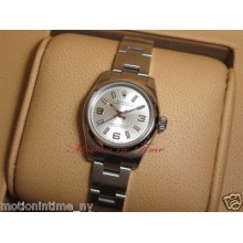 Rolex 176200 Oyster Perpetual No-date Ladies, Domed Bezel, Silver Dial - Steel