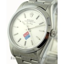 Rolex Air-King Silver Dial Domino's Logo