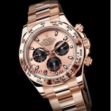 Rolex Cosmograph Daytona Everose Gold On Bracelet Rose Gold W/ Rose Dial 116505