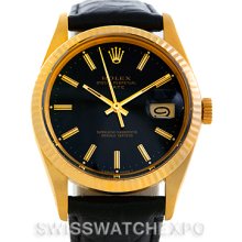 Rolex Date 15037 Mens 14k Yellow Gold Vintage Watch