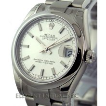 Rolex Datejust 31mm Oyster Silver Stick Dial