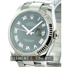 Rolex Datejust 36mm Oyster Black Roman Dial