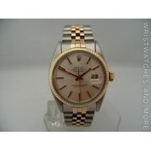 Rolex Datejust, Gold & Steel, Quick Set. Ref 16013