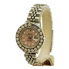 Rolex Datejust Ladies Pink Dial, Diamond Bezel, Jubilee - Pre-Owned