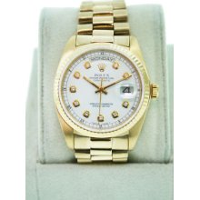 Rolex Day-date 18038 Presidential White Diamond Dial