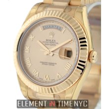 Rolex Day-Date II President 18k Rose Gold Pink Champagne Dial