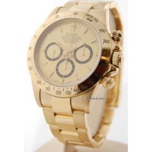 Rolex Daytona 16528 U 18k Gold Zenith Chronograph + Papers