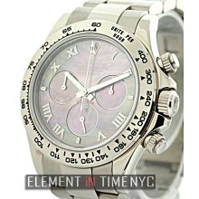 Rolex Daytona 18k White Gold Tahitian Mother Of Pearl Dial