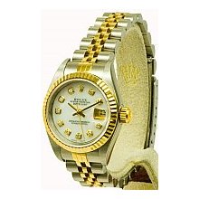 Rolex Ladies Datejust 2-Tone Pre-Owned White MOP/Fluted Bezel/Jubilee