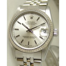 Rolex Ladies Datejust Midsize 31mm 78274 Silver Stick WatchChest