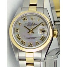 Rolex Ladies Datejust Mother Of Pearl Roman Dial 79163 26mm Watchchest