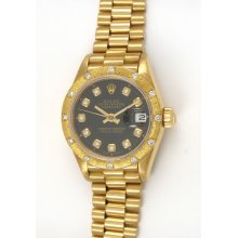 Rolex : Ladies Datejust President : 69288 : 18k Gold