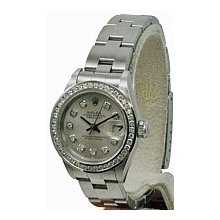 Rolex Ladies Preowned Datejust Steel 1.00ct Channel Set Diamond Bezel