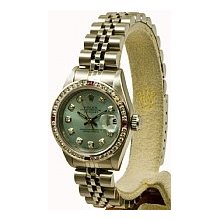 Rolex Ladies Preowned Ice Blue Dial - Jubilee Datejust Stainless Steel