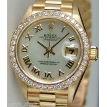 Rolex Ladies President Mother-of-pearl Roman 69138 Watch Chest