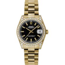 Rolex Lady Diamond President 31mm 178158 bkip women Watch